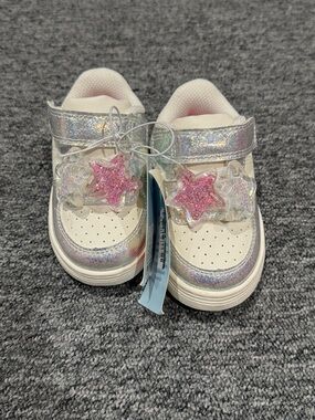 Cat & Jack Iridescent Star Sneakers - Pink & Silver
